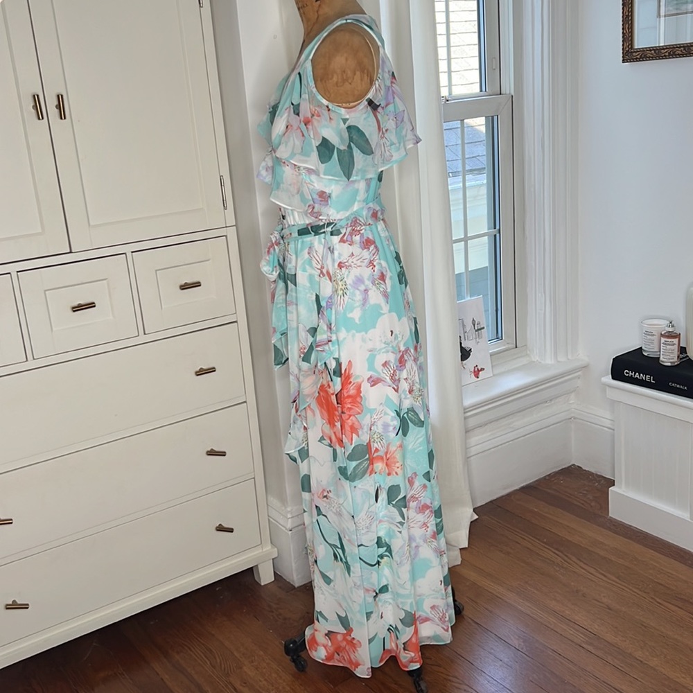 Calvin Klein Floral Maxi Dress Size 4 - Picture 5 of 8